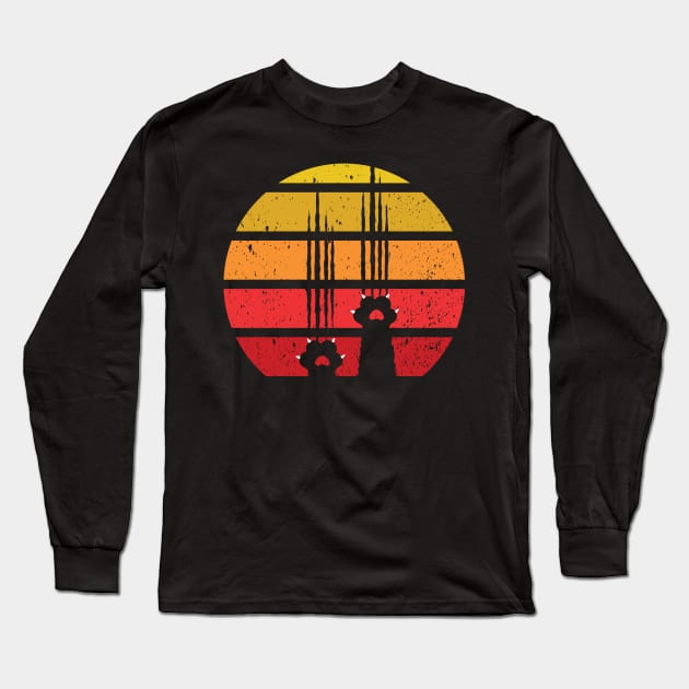 Funny retro cat claw Long Sleeve T-Shirt by Live Together